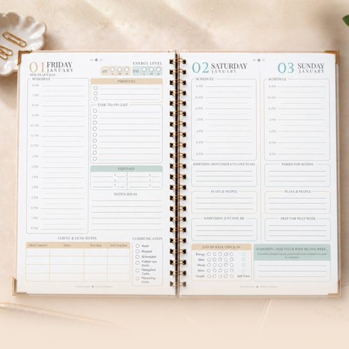 2027 Synced Entrepreneur Planner + Starter App – A4