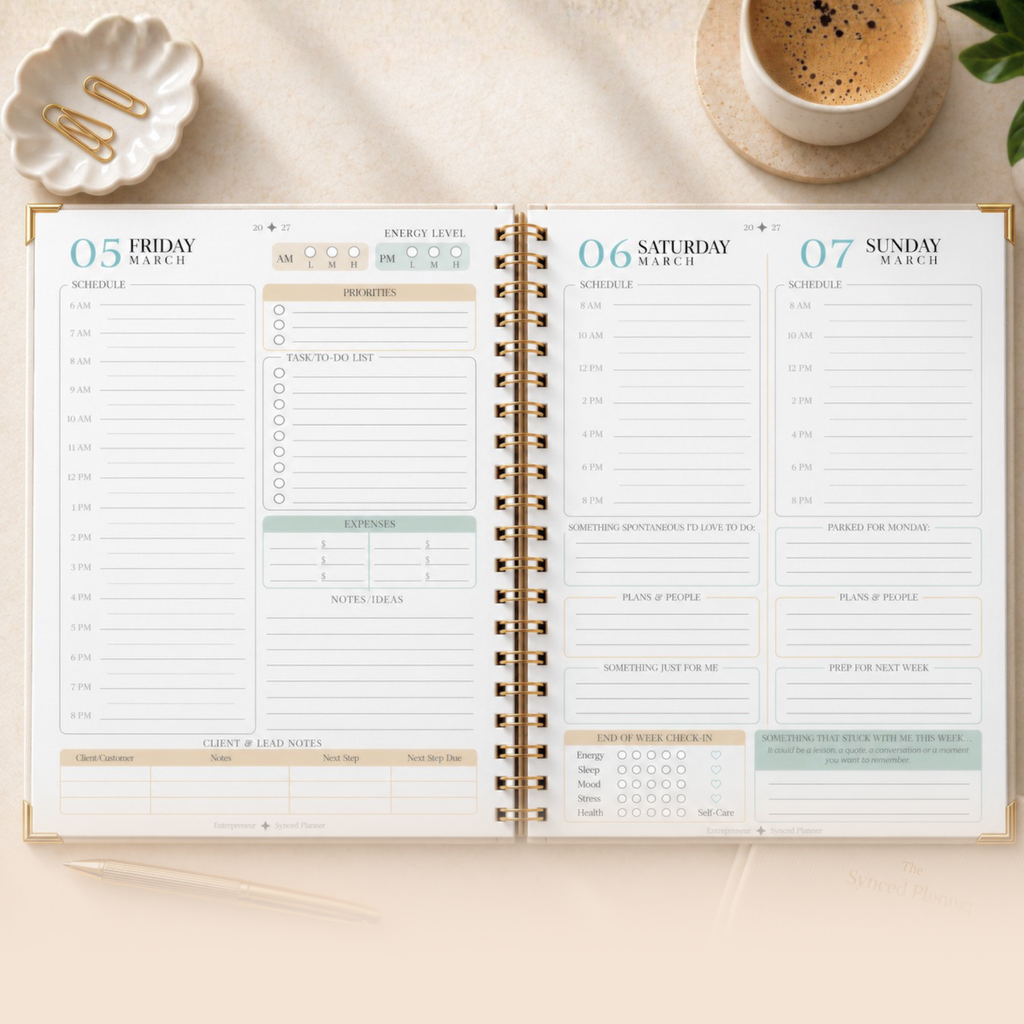 2027 Synced Entrepreneur Planner Bundle – A5
